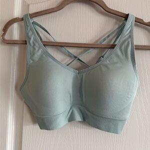 PINK Victoria's Secret Seafoam Seamless Crisscross Sports Bra Bundle